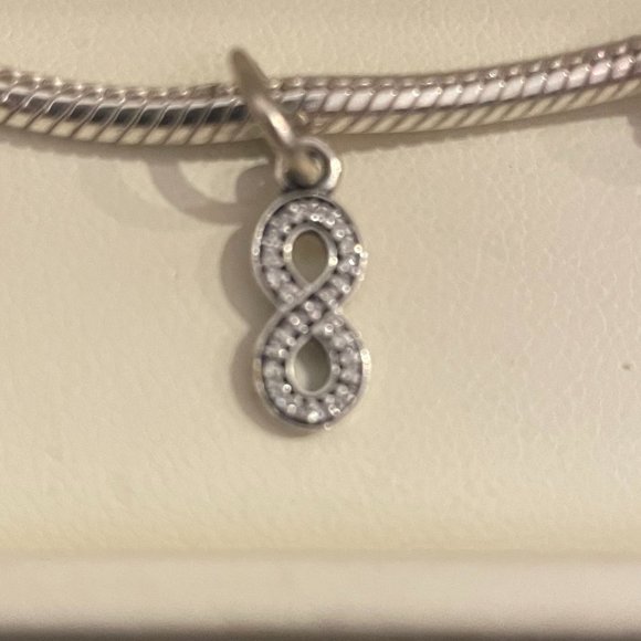 Pandora Moments Snake Chain Bracelet and Charms - Picture 8 of 12